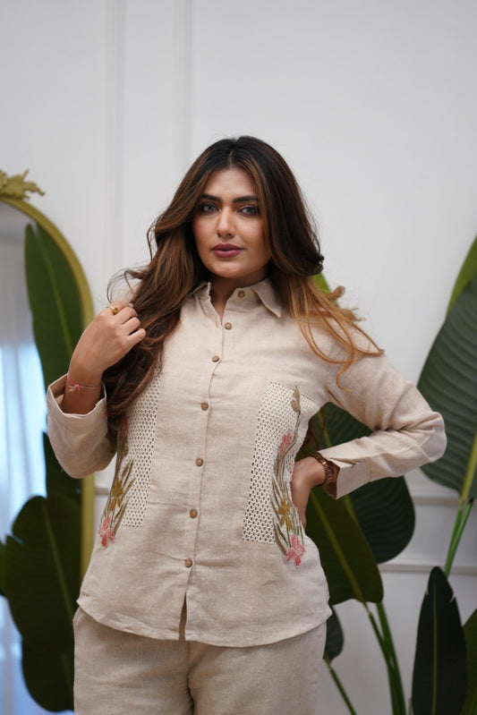 Jute Embroidered Co-ord Set